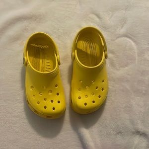 Boys size 2 yellow crocs